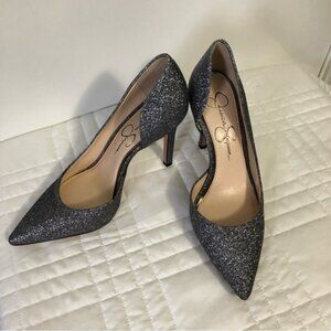 Jessica Simpson Claudette Alloy Glitter Pump Size 6.5M